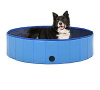 Foldable Dog Swimming Pool Blue 120x30 cm PVC