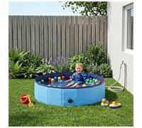 vidaXL Foldable Dog Swimming Pool Folding Blue 80 x 80 x 20 cm PVC