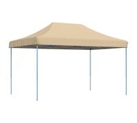 (beige, without sidewall) vidaXL Foldable Tent Pop-up Outdoor Party Tent Garden Gazebo Canopy Shelter