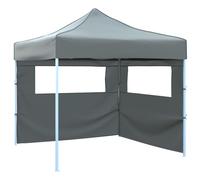 vidaXL Foldable Party Tent Pop-Up with 2 Sidewalls 3x3 m Anthracite