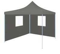 vidaXL Foldable Party Tent Pop-Up with 2 Sidewalls 3x3m Anthracite Gazebo