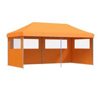 vidaXL Foldable Party Tent Pop-Up with 3 Sidewalls Orange