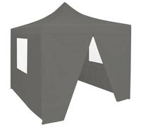 vidaXL Foldable Party Tent Pop-Up with 4 Sidewalls 3x3m Anthracite Gazebo