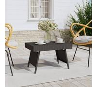 vidaXL Foldable Side Table Black 60x40x38 cm Poly Rattan UK HOT