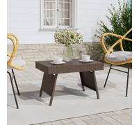 vidaXL Foldable Side Table Brown 60x40x38 cm Poly Rattan UK HOT