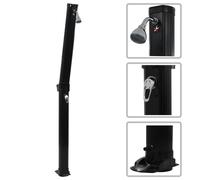 Foldable Solar Shower Black 214cm 23L Pool Showering Stand Accessory vidaXL
