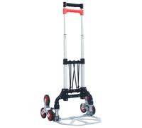 vidaXL Foldable Stair Transport Trolley 70 kg Aluminium Sliver