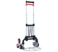 vidaXL Foldable Stair Transport Trolley 70kg Aluminium Silver Ladder Cart