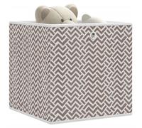 vidaXL Foldable Storage Boxes 10 pcs Brown 32x32x32 cm Non-woven Fabric