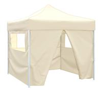 vidaXL Foldable Tent 3x3 m with 4 Walls Cream, Cream
