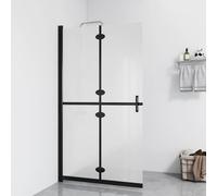 vidaXL Foldable Walk-in Shower Wall Frosted ESG Glass 70x190 cm