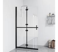 Vidaxl Foldable Walk-In Shower Wall Half Frosted Esg Glass 70X190 Cm