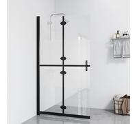 vidaXL Foldable Walk-in Shower Wall Half Frosted ESG Glass Shower Cubicles