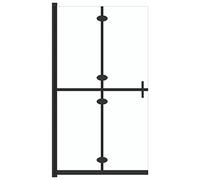 'vidaXL Foldable Walk-in Shower Wall - Transparent ESG Glass Shower Partition - Space-Saving Bathroom Fixture - Easy to Clean 80x190 cm