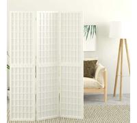 vidaXL Folding 3-Panel Room Divider Japanese Style 120x170 cm White