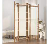 vidaXL Folding 4-Panel Room Divider 160 cm Bamboo and Canvas
