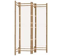 vidaXL Folding 4-Panel Room Divider 160 cm Bamboo and Canvas