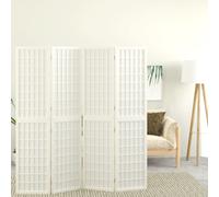 vidaXL Folding 4-Panel Room Divider Japanese Style 160x170 cm White