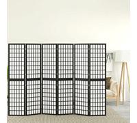 vidaXL Folding 6-Panel Room Divider Japanese Style 240x170 cm Black