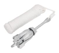 vidaXL Folding Anchor with Rope Silver 8 kg Malleable Iron, Silver