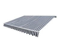 vidaXL Folding Awning Manual Operated 300cm Blue/White Canopy Solar Shade