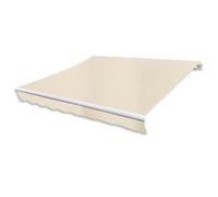vidaXL Folding Awning Manual Operated 300cm Cream Patio Canopy Solar Shade