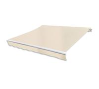 vidaXL Folding Awning Manual Operated 300cm Cream Patio Canopy Solar Shade