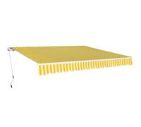 vidaXL Folding Awning Manual Operated 400cm Yellow/White