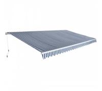 vidaXL Folding Awning Manual Operated 600cm Blue/White