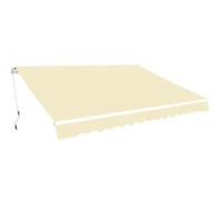 vidaXL Folding Awning Manual Operated 600cm Cream Canopy Solar Shade Cover