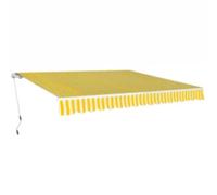 vidaXL Folding Awning Manual Operated 600cm Yellow/White