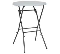 Folding Bar Table HDPE 80x110cm White Outdoor Garden Patio Furniture vidaXL