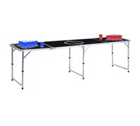 vidaXL Folding Beer Pong Table with Cups and Balls Portable Picnic Birthday Part