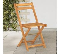 vidaXL Folding Bistro Chairs 8 pcs Solid Wood Acacia