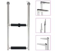 vidaXL Folding Boarding Ladder 2-step Stainless Steel