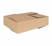Folding Storage Box 50 pcs Brown Cardboard 40x30x10cm Collapsible Organiser Set