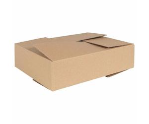 vidaXL Folding Box with Storage 50 pcs Brown 40 x 30 x 10 cm Cardboard