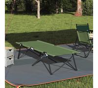 Folding Camping Bed Folding Manual Oxford and Steel Outdoor Campsite vidaXL