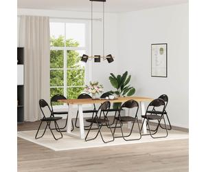 vidaXL Folding Chair 8 pcs Black 48 x 43.5 x 81 cm Faux Leather