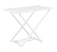 vidaXL Folding Clothes Dry Rack White Plastic