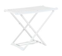 vidaXL Durable Plastic Foldable Clothes Dry Rack - White, Indoor/Outdoor Use, Space-Saving Design, Easy Fold & Store, Standing Drying Solution
