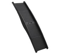 vidaXL Folding Dog Ramp Black 153x40x12.5 cm Plastic Pet Bridge Stair Cat Step