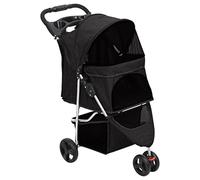 vidaXL Folding Dog Stroller Black 80x46x98 cm Oxford Fabric