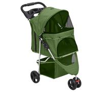 vidaXL Folding Dog Stroller Green 80x46x98 cm Oxford Fabric, Green