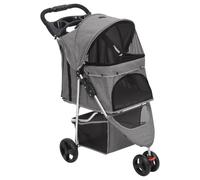 vidaXL Folding Dog Stroller Grey 80x46x98 cm Oxford Fabric