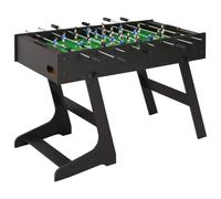 vidaXL Folding Football Table Black Home Entertainment Area Soccer Game Table