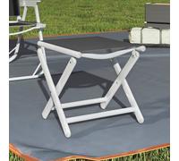 Vidaxl Folding Footrest Black And Silver Textilene And Aluminium