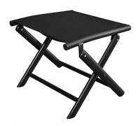 vidaXL Folding Footstool Aluminium 41x49.5x38 cm Black Outdoor Footrest Stool
