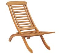 vidaXL Solid Wood Teak Folding Garden Chair Dining Seat Outdoor Dinner Chair