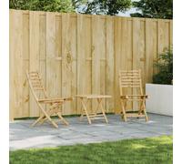 vidaXL Folding Garden Chairs 2 pcs 43x54x88 cm Bamboo